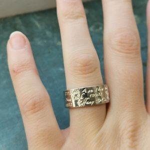 Tiffany & Co. Script Ring .925 Sterling